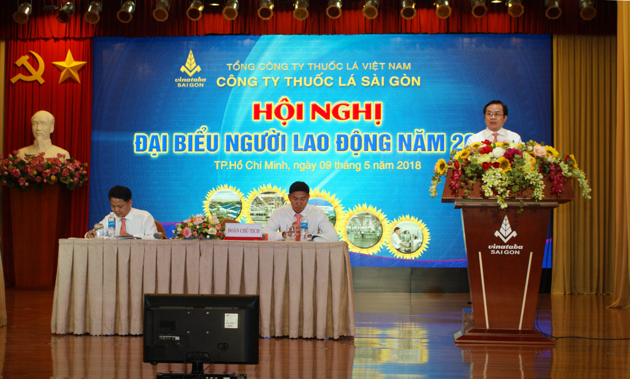 Ông Châu Tuấn – Giám đốc Công ty phát biểu tại Hội nghị